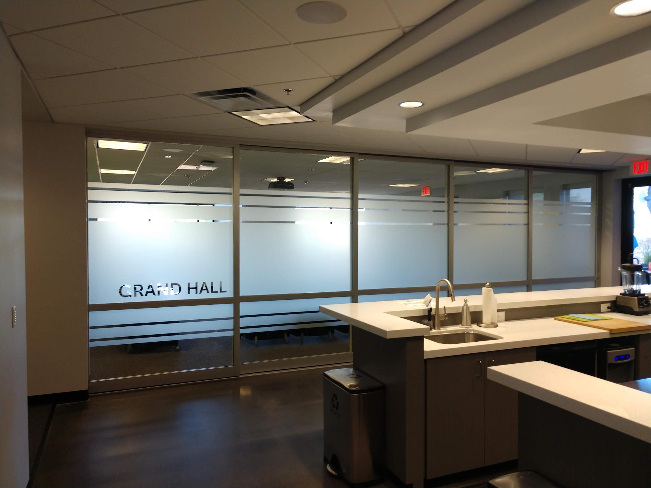 Window film installed on a skylight for heat and glare control